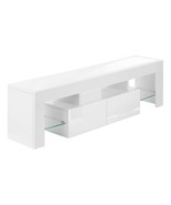 63&quot; Modern TV Stand, Console, Media Center, White - $479.48 CAD