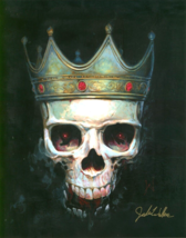 Jacob Walker SIGNED Fantasy Art Print ~ 3 Years of War Boardgame Skull w... - $49.49