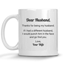 Thanks For Being My Husband Mug, Funny Gifts For Husband From Wife, Valentines D - £11.98 GBP
