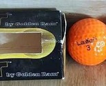 2 Vintage Golden Ram Orange Laser Golf Balls &amp; Top-Flite Super Range See... - $9.49