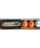 2 Vintage Golden Ram Orange Laser Golf Balls &amp; Top-Flite Super Range See... - £7.46 GBP