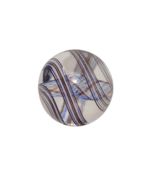 Richard Marquis Studio Art Glass Marble ~ Red White Blue Swirls - $474.60 CAD