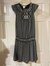 Max Studio Black Dotted Layered Short Sleeve Dress Women&#39;s size M - $12.86