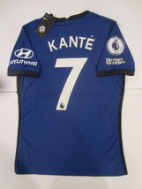 N&#39;Golo Kante #7 Chelsea FC EPL Match Slim Blue Home Soccer Jersey 2020-2021 - £96.51 GBP