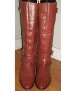 MICHAEL KORS Knee High Leather Boots with Brass Buckles-ADDED BOOT SHAPERS - $65.00