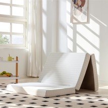 Ch Charme House Folding Mattress, 4 Inch Trifold Mattress Topper, 75&quot; X 25&quot; X 4&quot; - £56.32 GBP