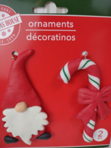 Christmas Ornaments Gnome Ornament Candycane Bow Decorations Hanging Dec... - £7.87 GBP