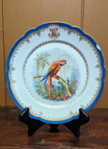 HTF Antique CH Pillivuyt &amp; Cie 1867 Medaille D&#39;or Porcelain 8&quot; Plate Bird #6 - $10.22