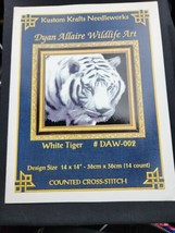 White Tiger Kustom Kraft Counted Cross Stitch Chart Pattern #daw-002 14x14 - $10.56