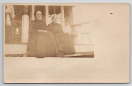 RPPC Two Very Old Women on Porch Postcard E23 - £7.05 GBP