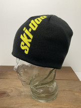 Ski Doo Beanie Hat Black &amp; Yellow Knit Winter Cap Excellent - £13.36 GBP