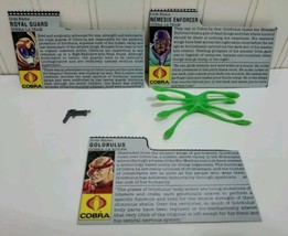 Vtg G.I. GI Joe Lot Cobra LA Team Ruler File Cards &amp; Accessories Gun + Tentacles - $28.53