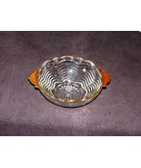 Vintage Compote Clear Glass  Gold Trimmed 6&quot; x 2.25&quot; - £14.67 GBP