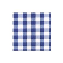 Caspari Gingham Paper Luncheon Napkins in Blue, Four Packs of 20 - £24.04 GBP