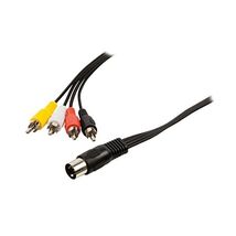Valueline 1m 5 Pin Din Male to 4x RCA Male Din Audio Adapter Cable - Black  - $14.00