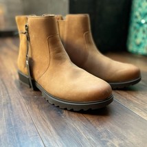 SOREL Emelie II Zip Leather Waterproof Boots Size 9.5M New in Box - £122.66 GBP