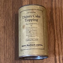 Vintage 1 Pound Dainty Cake Topping Tin - Sears, Roebuck - Catalog No. 8289 - £58.26 GBP