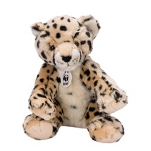Build A Bear WWF Leopard Plush 13&quot; Seated Soft Brown Spotted Stuffed Animal - $17.68
