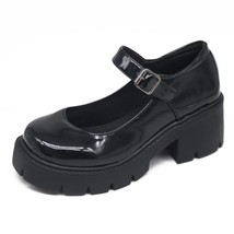 New Student Shoes College Girl Student ITA Shoes JK Uniform Shoes PU Leather Hea - £32.30 GBP