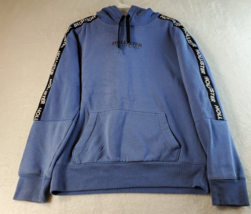 Hollister Hoodie Mens Small Blue Cotton Long Raglan Sleeve Pockets Logo Pullover - £7.73 GBP