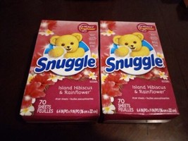 2 SNUGGLE Island Hibiscus &amp; Rainflower  70 Ct Dryer Sheets (Y137) - $23.20