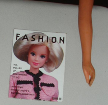 Fashion faux magazine cover features Barbie miniature vintage Mattel acc... - $0.00