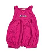 Carters Baby Girl Pink Bubble Romper Embroidered Flower Bow 6-9M Vintage... - $21.78
