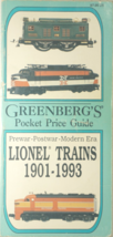 Greenberg&#39;s Guide To Lionel Trains Pocket Price Guide Booklet 1901-1993 ... - $4.00