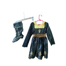 Frozen Elsa Girls Size 4 - 6x Costume Dress Up Halloween Black Dress Boots - $18.80