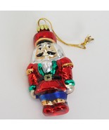 Soldier Ornaments Avon 2001 Traditional Glass Mini Christmas  3.25&quot; x 1.... - $4.89