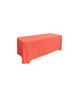 LA Linen TCpop90x132-CoralP55 Polyester Poplin Rectangular Tablecloth Co... - $61.96 CAD