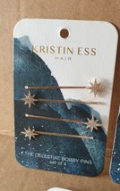 Kristin Ess Hair The Celestial Bobby Pins - Set of 4 Pin Rose Gold Color / Stars - £7.44 GBP
