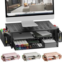 Giantotter Desk Computer Monitor Stand Riser With Drawer And Dual Pen Ho... - $39.93