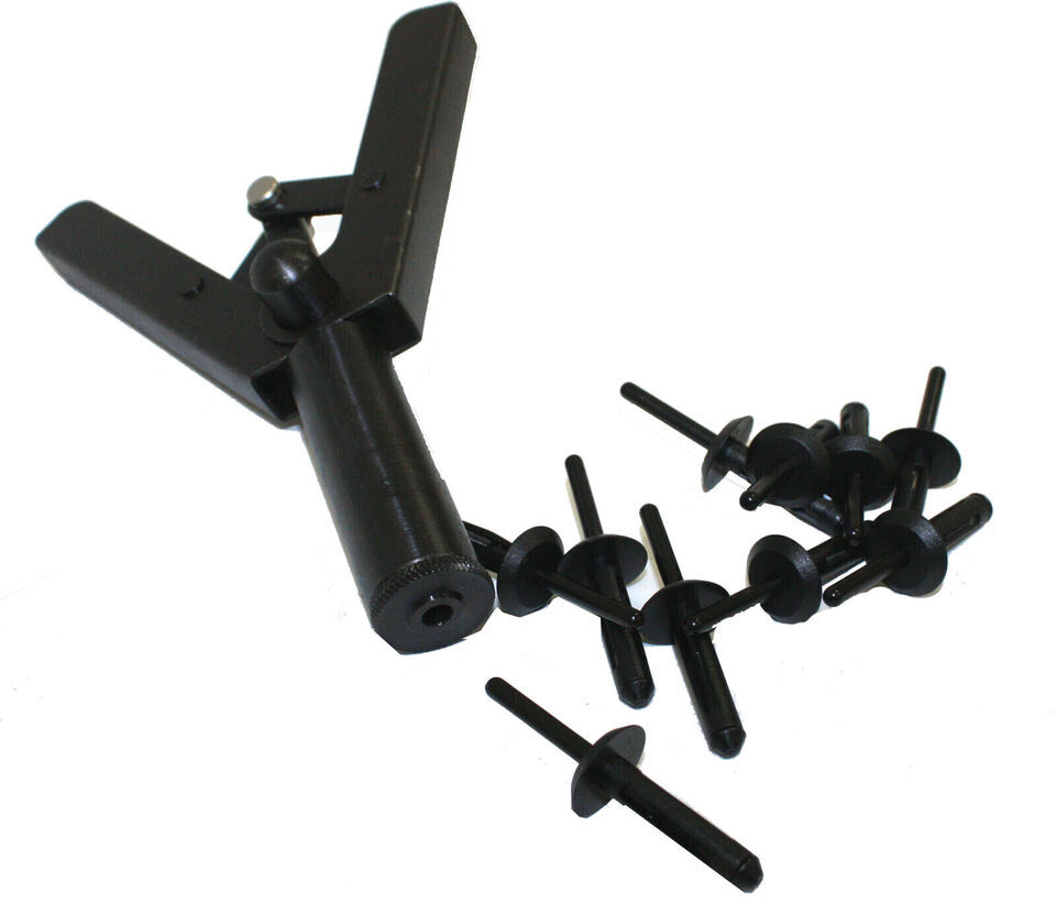 41pcs Plastic Poly Rivet Gun Quick Set Riveter Riveting Hand Tool Assort... - $23.36