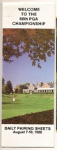 1986 Pga Championship Program Inverness Pairing Sheet - $19.95