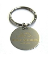 Gulf Shores, Alabama Ocean with Dolphins Stainless Steel Round Keychain - $20.16 CAD