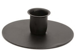 Round Taper Candle Holder - Sturdy Solid Wrought Iron - £7.95 GBP
