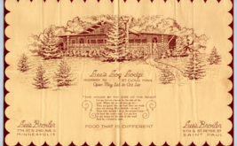 Lee&#39;s Tronco Lodge St.Nuvola Minnesota Mn 1939 Carta Tovaglietta - $39.89