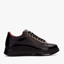 The Peklin Patent Black Leather Men Sneaker image 2