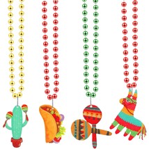 20 Pieces Cinco De Mayo Necklaces Bead Mexican Themed Fiesta Party Supplies For  - £22.37 GBP