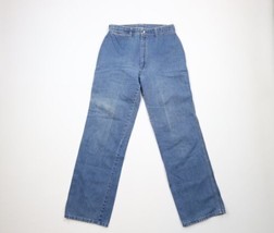 Vintage 70s Streetwear Womens 29x32 Distressed Wide Leg Flared Denim Jeans USA - £47.33 GBP