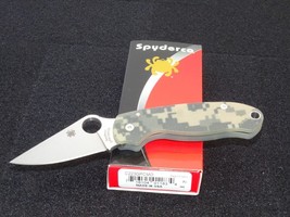 Spyderco Para 3 Folding Knife 3" S45VN Satin Plain Blade, Camo Digi G10 Handles - $192.60