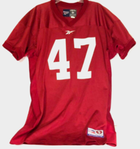 Vintage 1997 San Francisco 49ers #47 NFL NFC Pro Line Red Nylon Reebok Jersey 54 - £56.93 GBP