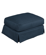 Sunset Trading Horizon Navy Blue Slipcovered Ottoman - £1,019.98 GBP