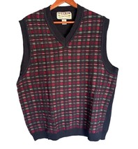Vintage Ivy Crew Classics Men’s Size XL Sweater Vest 90s Plaid Preppy Gr... - $21.85