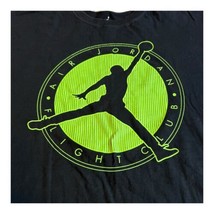 Air Jordan T Shirt Men 2XL Black Short Sleeve Flight Club Logo Basketbal... - $32.71