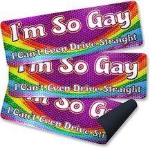 Anley I&#39;m So Gay Car Magnet Signs - LGBT Gay Pride Magnetic Decal (3 Pack) - £11.58 GBP