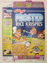 Kelloggs Cereal Box 2003 FROSTED Rice Krispies 12.5 oz TOONS&#39; TOP TRICKS... - $22.08