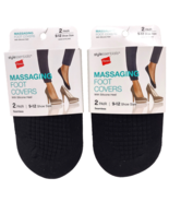 2x 2Pair=4Pairs StylessentialsHanes Massaging Foot Covers Women’s Shoe S... - $19.79