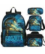 Godzilla Student School Bag Kid Pencil Case Lunch Bag Inclined Shoulder ... - £10.21 GBP+
